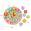 Wooden Puzzle Clock Toy Cognitive Digital Clock Wooden Watch Jigsaw Toys
