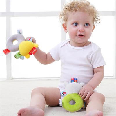 1 * Baby Komfort Plüsch Spielzeug 0-12 Monate Baby Puzzle Glocke Tuch Puppe Farbe Label Rassel