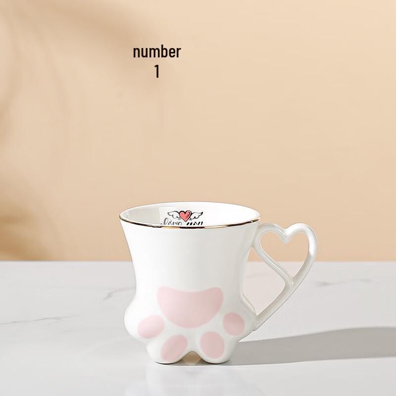Creative Cat Claw Ceramic Mug with Customizable Logo E411