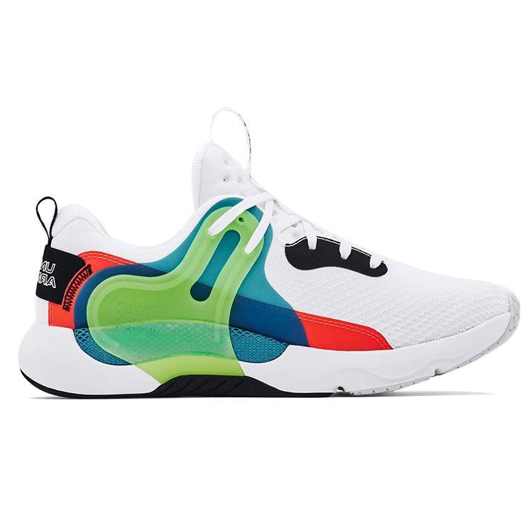 Under Armour HOVR Apex 1 Fabric Synthetic Leather Comfortable Versatile Low-Top Lifestyle Casual Shoes Men Sneaker White Green 3024271-100