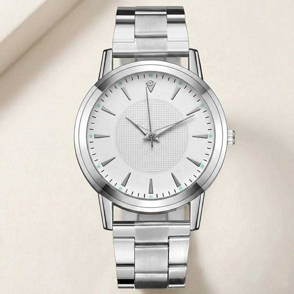 Luminous Steel Band Couples Watch Quartz Timepiece Fashion Matching Watches for Men and Women Perfect Gift