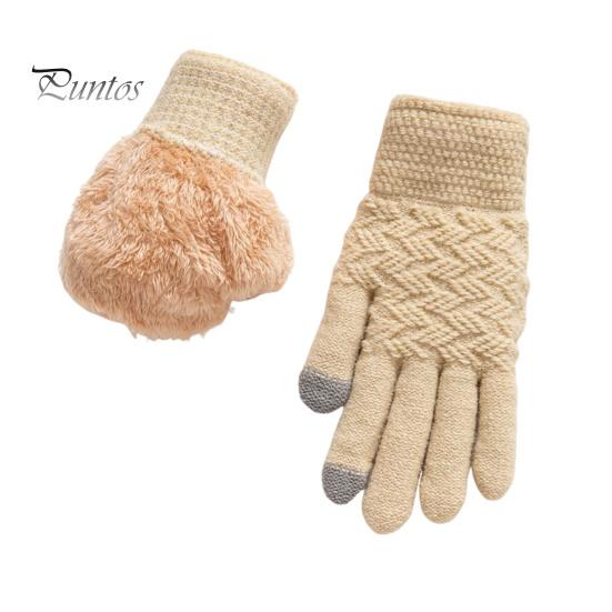 

1 пара женских зимних перчаток, двухслойные, утолщенные, плюшевые, жаккардовые, вязаные, на пять пальцев, унисекс, противоскользящие, для холодной погоды, для вождения, гольфа, катания на лыжах, коньках 22cm бежевый