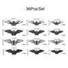 HB032 Halloween 3D Hollowed-Out Bat Wall Sticker for Festival Party Decoration
