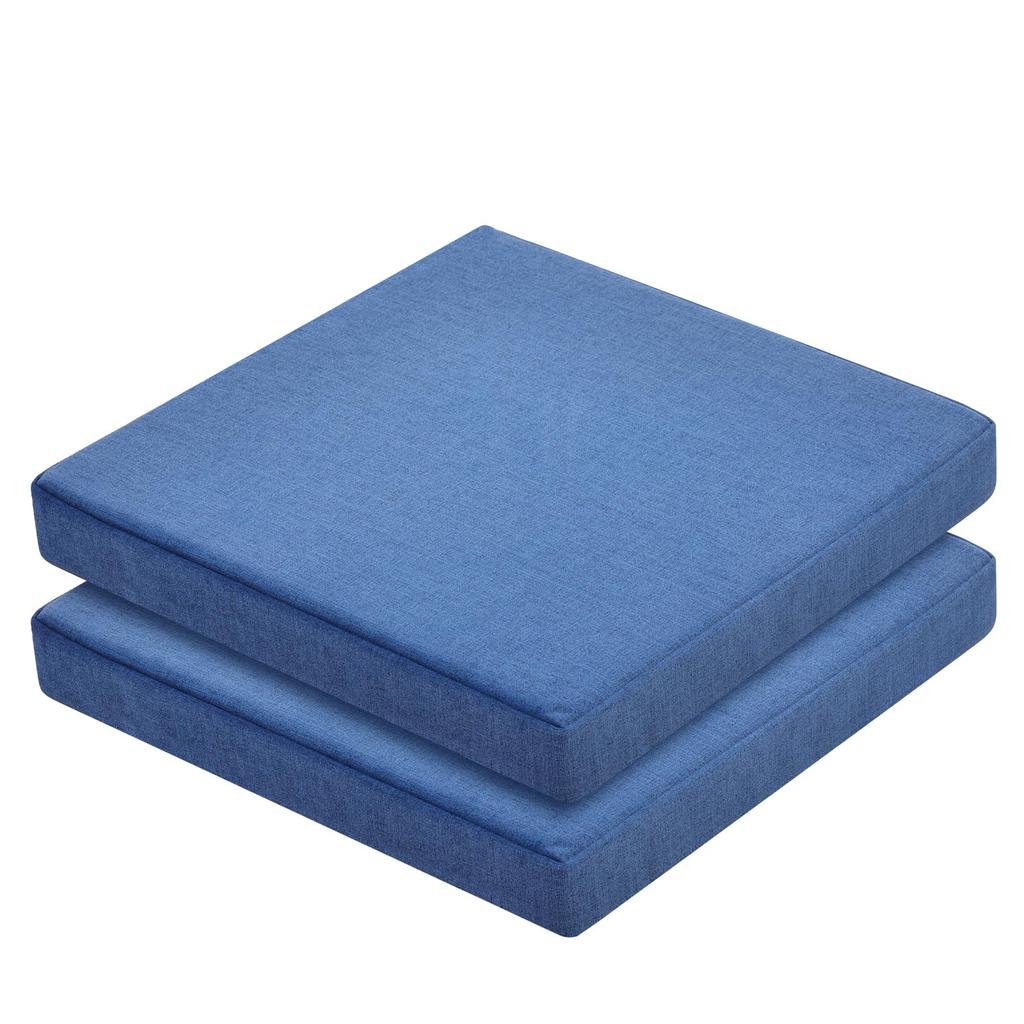 Shinnwa Double 2cm Low 3cm High Square for 40cmx40x5cm Low Resilience High Resilience Comfortable To Sit Floor Seat Set of 2 Cushion, Layer,