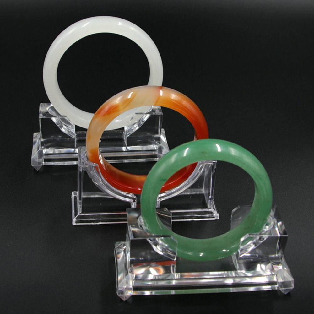 Ornament Fashion Acrylic Jewelry Organizer Bangle Organizer Jewelry Display Plate Clear Bracelet Holder Jewelry Display Rack