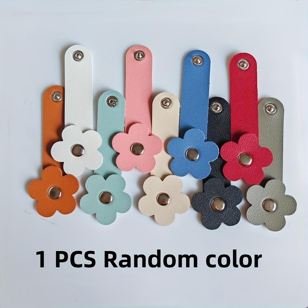 1pc-Flower-Shaped Cable Ties, Data & Earphone Cord Organizer Clips, Scarf&Tablecloth Decor, Mixed Color, Non-Washable