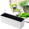 Rectangle Self Watering Planter Decorative Pot Breathable Window Box for Home Planting