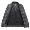 Autumn and Winter New Men's Wool Jacket Plaid Jacket, Young and Middle-aged Men's Loose Casual Short Woolen Jacket