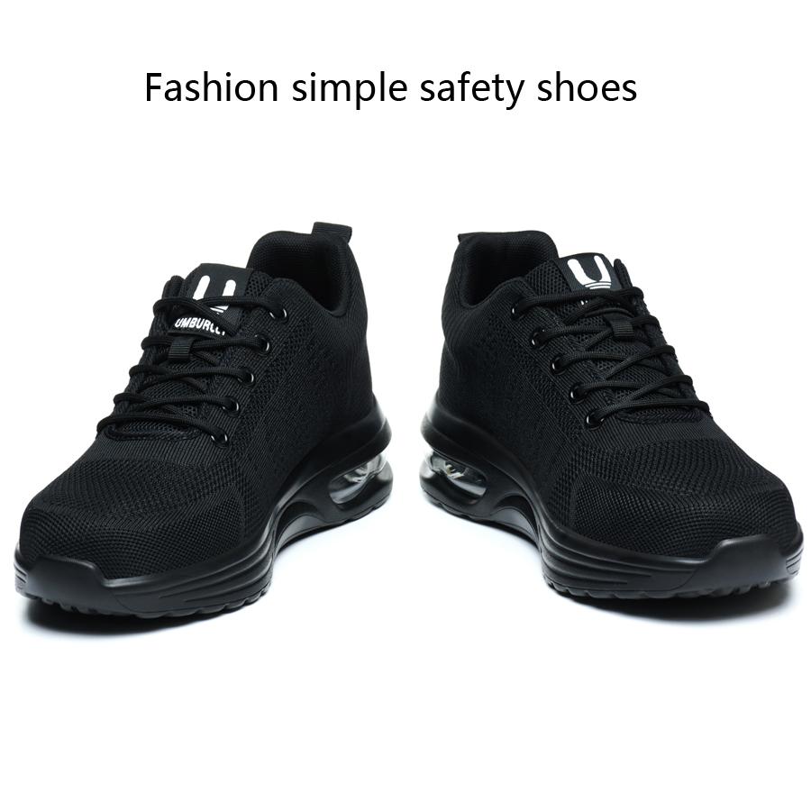 Men's Steel Toe Safety Shoes Anti-Smash Puncture-Proof Lightweight Breathable Work Boots with for Outdoor Construction