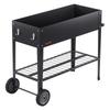 Raised Garden Bed, 42.5 X 19.5 X 31.5 Inch Galvanized Metal Planter Box, Elevated Outdoor Planting Boxes with Legs, for Growing