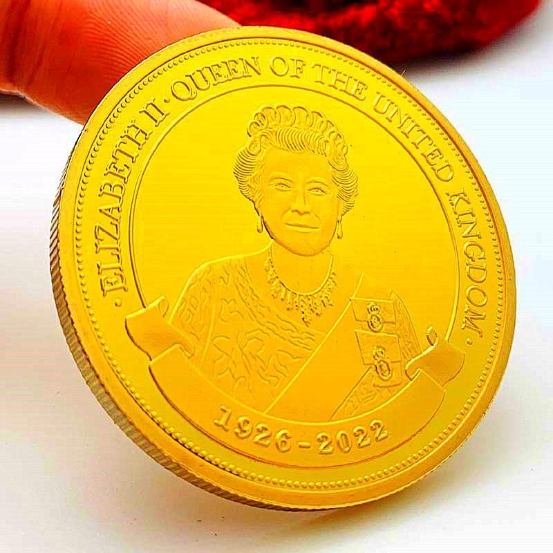 Königin Elisabeth II., Krone 70. Jahrestag Goldmedaille, Geschenk Goldmünze Gedenkmünze