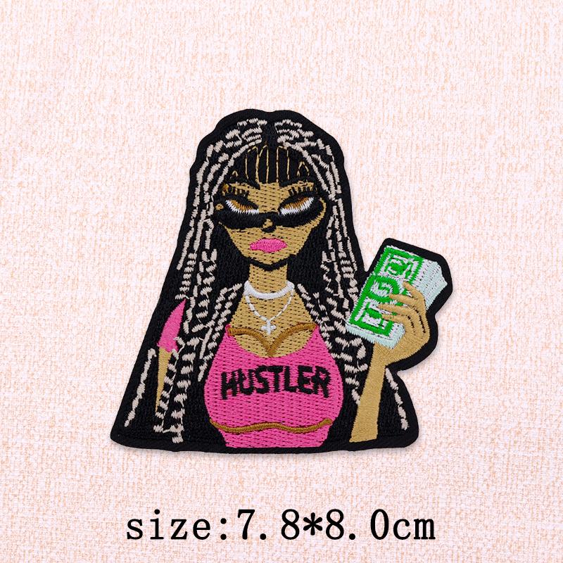 Black Girl Embroidery Patch Iron On Patches For Clothing Black Girl Magic Patches On Clothes DIY Sewing Ironing Patch Applique