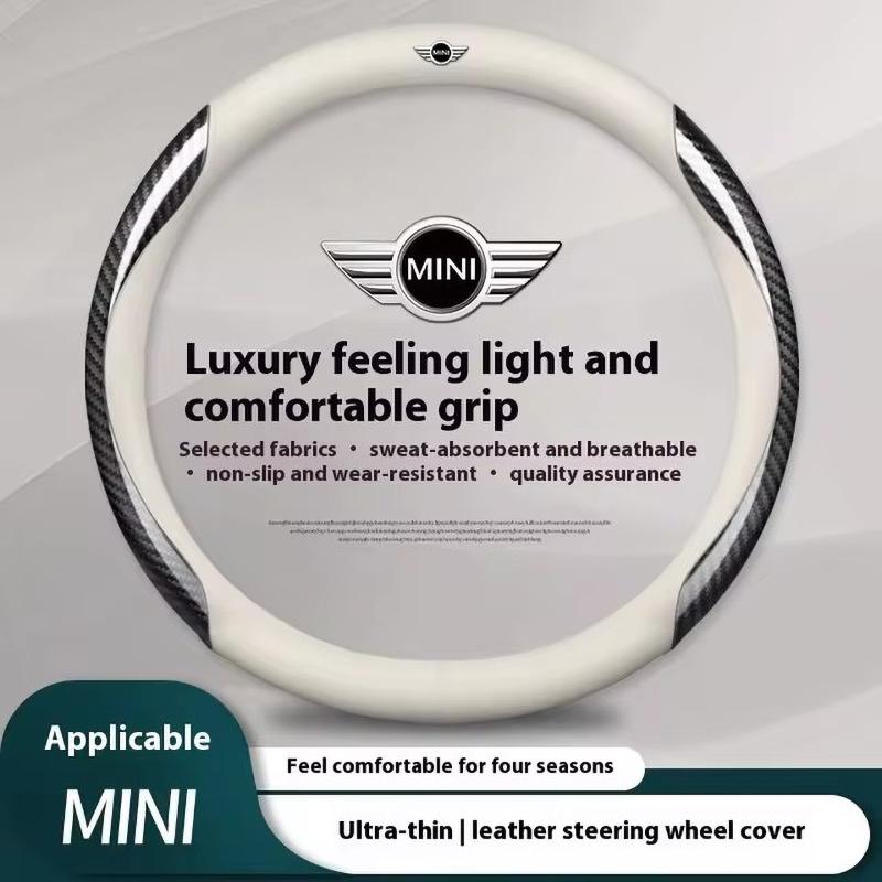 

For Bmw MINI Steering Wheel Cover JWC R53 R54 R55 R56 R60 F54 F55 F56 F57 F60 John Cooper S Clubman Countryman Car Accessories
