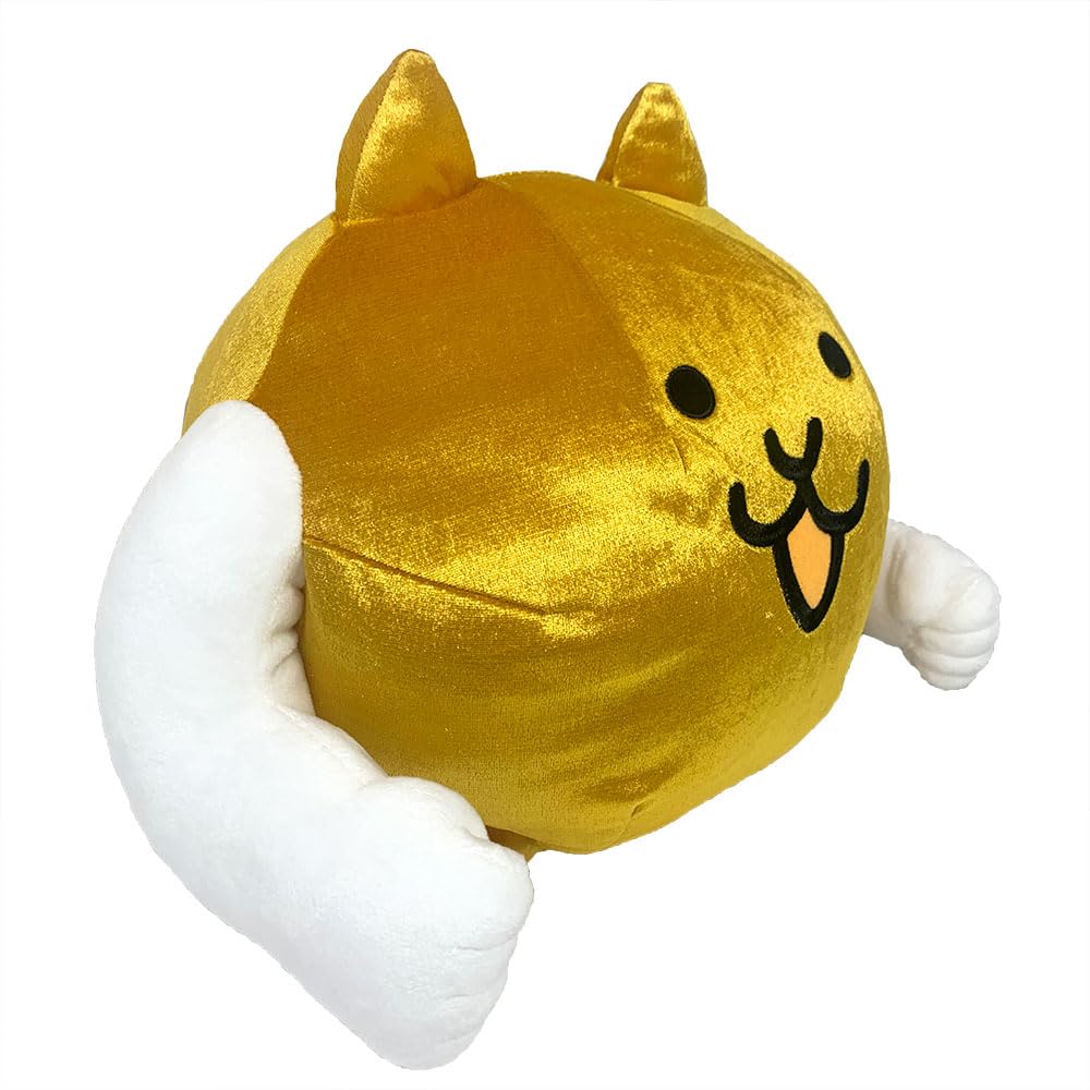 The Battle Cats Big Plush Gold Cat 28 x 31 x 22 Official Extra Large Toy, Builder, Approx. cm, Merchandise,