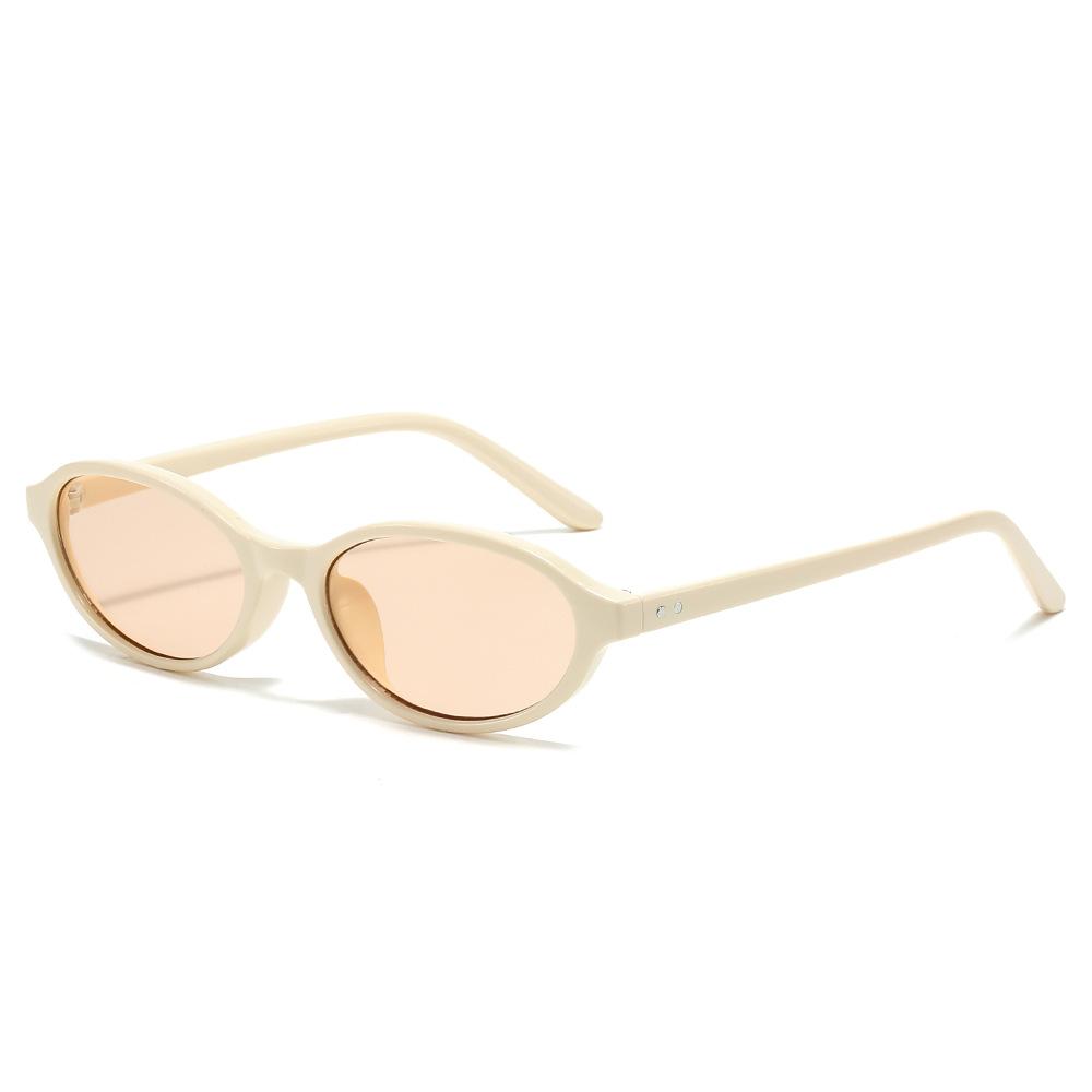 

New Small Sunglasses Women Fashion Tea Shades UV400 Retro Rivets Men Punk Sun Glasses