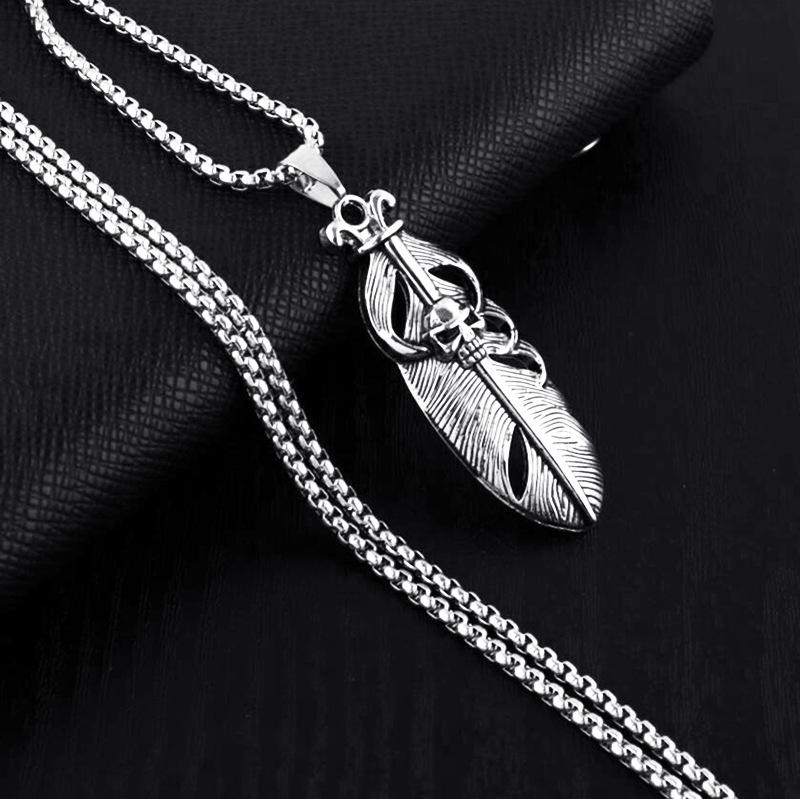 Personalized Vintage Viking Axe Men'S Titanium Steel Pendant, Necklace