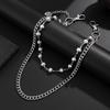 Zinc Zinc Zinc Alloy Punk Belt Chain Tassel Pants Chain Cool Pearl Waist Chain  Male