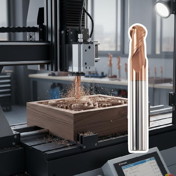 Heavy Duty Professional Ball End Mill 55HRC Hardness For Machines And Engravers Processing Steel Component In Workshops
