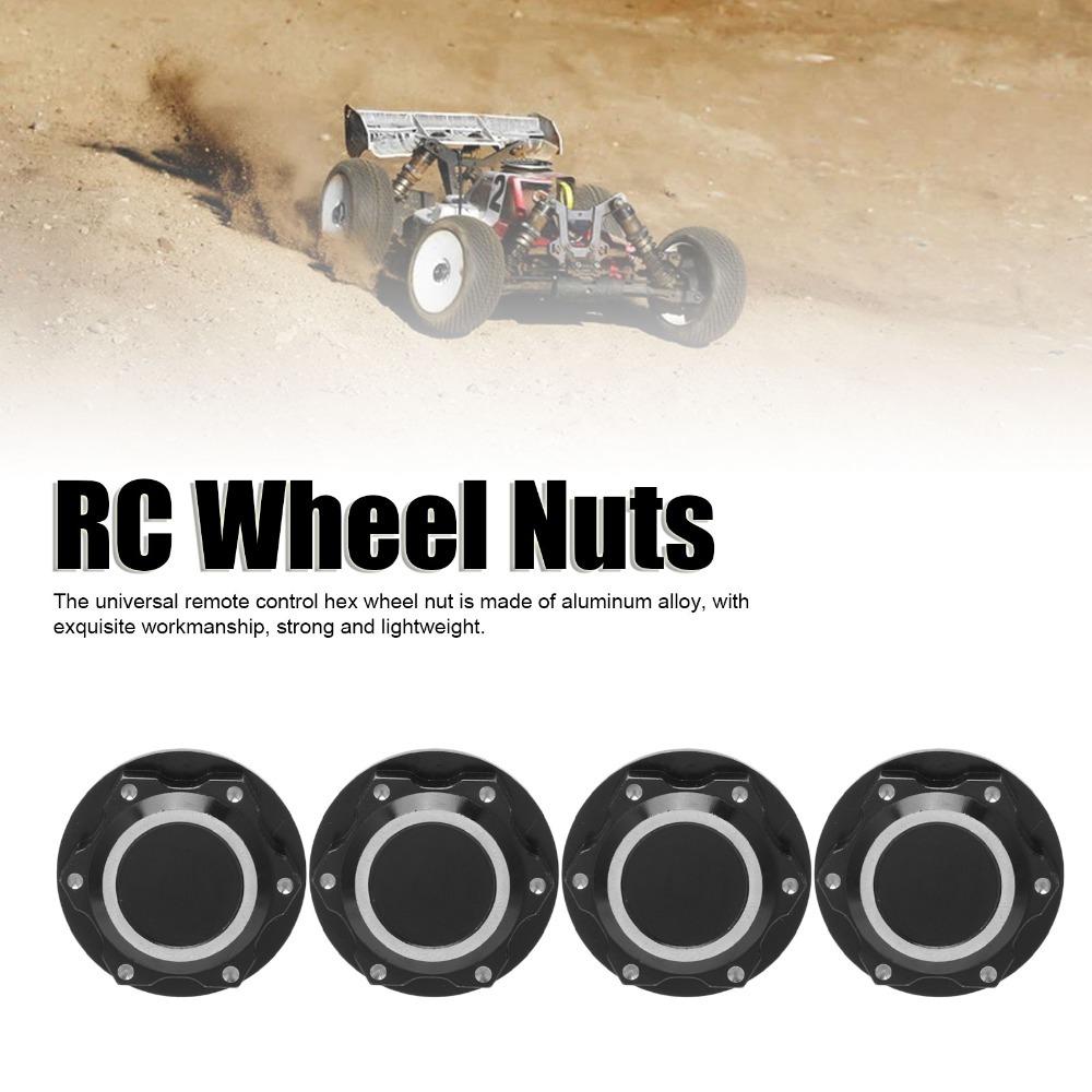 4Pcs 24mm RC Wheel Nuts Dust-Proof Hub Nuts for ARRMA 1/5 Kraton 8S RC Car For RC Crawler