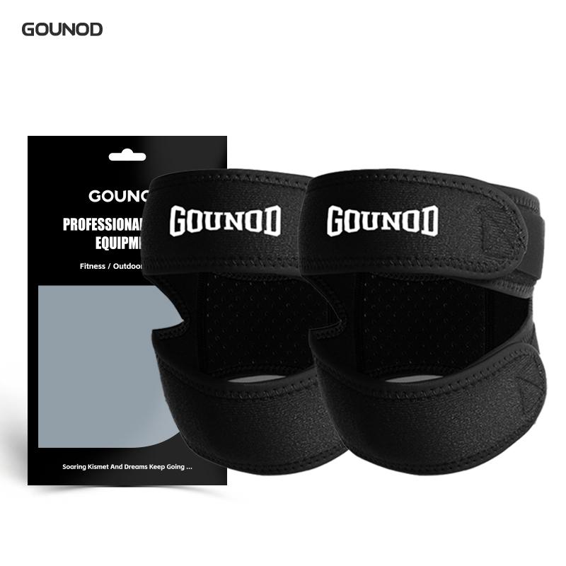 1 Paire de Genouillères Sportives en Silicone pour Course à Pied Basketball Alpinisme Respirantes Pression sur le Support Rotulien noir