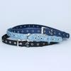 Adjustable Canvas Jeans Belt Pin Buckle Star Cutout Belt Vintage Hollow Eyelet Belt  Daily Outfit