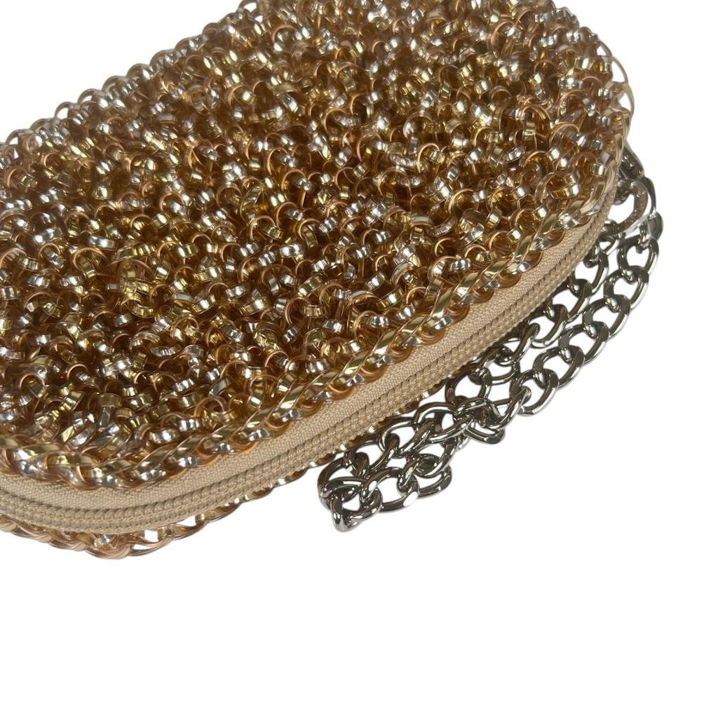 ANTEPRIMA Cosmetics Pouch Pouch wire Champagne Gold Women Used