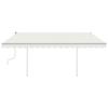 VidaXL Manual Retractable Awning with Posts 4x3.5 M Cream 3070017