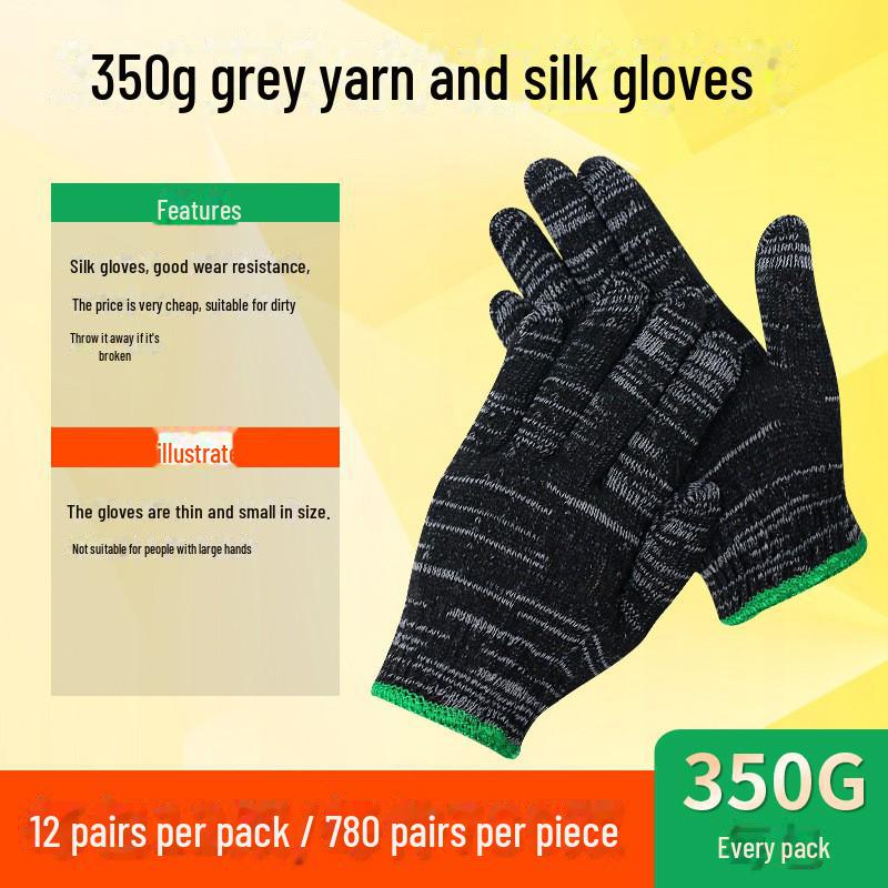 Cotton Yarn Work Gloves for Construction and Labor Protection