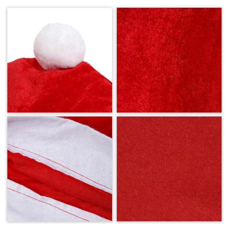 Santa Hat Car Decoration Christmas Car Seat Headrest Cover Seat Protection Christmas Ornaments Car Seat Accessories