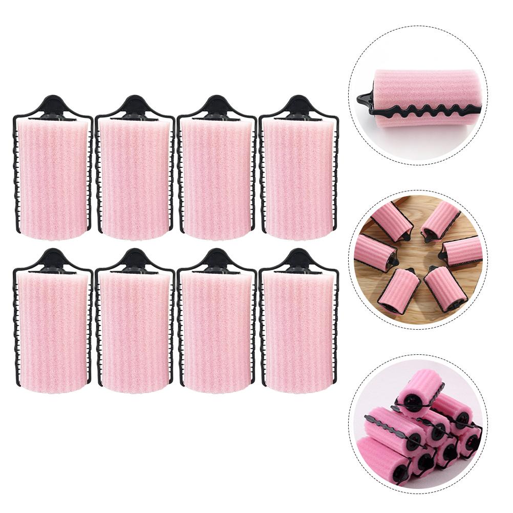 8 Pcs Rollers for Hair Volume Pear Blossom Curling Iron Curly Artifact Pink Man