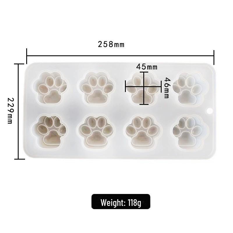 DIY Crystal Glue Frosted Round Cat Claw Jewelry Silicone Mold