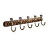 Brushed Gold/Black Bathroom Hook Walnut Wall Hanging Coat Hat Hook Row Hook Door Back Porch Row Hook Bathroom Hardware