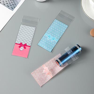 Trendy Unisex 5*10cm Packaging Bag 100pcs/lot Plastic Gift Cookie Packaging Bags Small Candy Self Adhesive Lipstick Bags Cute