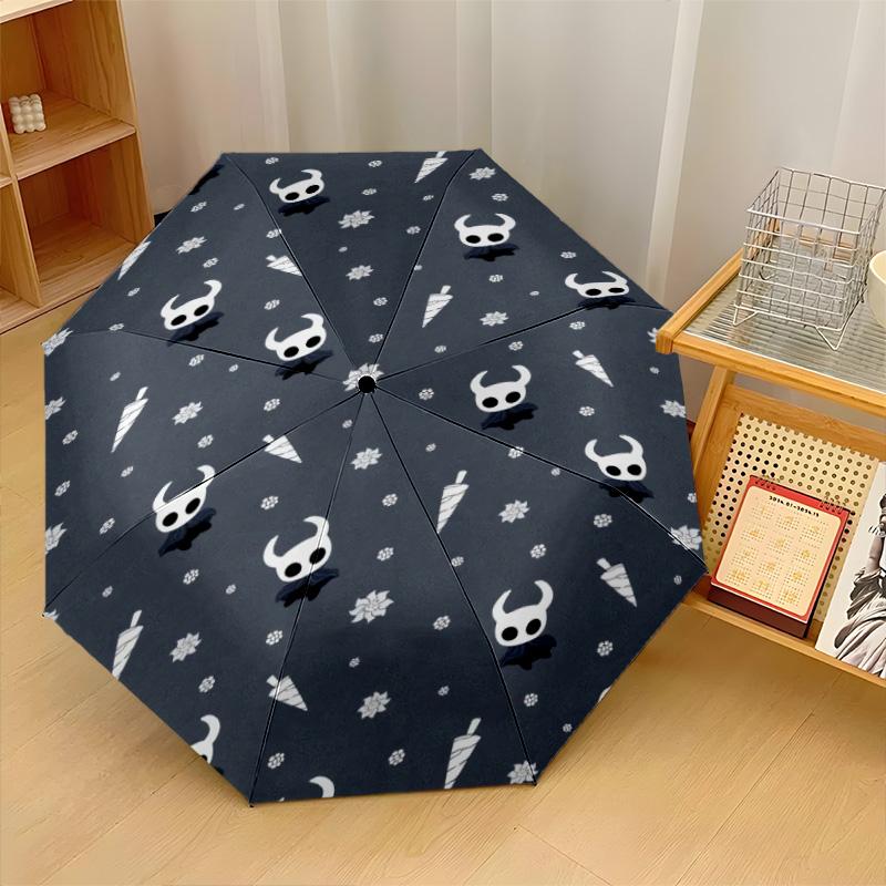 Hollow Knight Windproof Auto 8 Rib Folding Umbrella Portable Outdoor Parasol