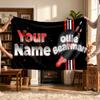 Ollie Bearman (1) Personalized Name Blanket Soft Cozy Gift for Sofa Bed Couch Home Decoration