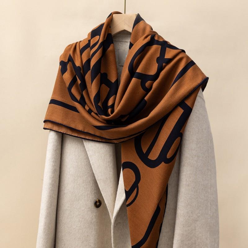 Womens Silk Cashmere Wool Scarf Winter Warm Square Shawl Fashion Luxury
