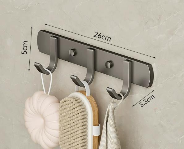Gray Towel Hanger Clothes Hat Hook Row Vintage Robe Hook Bathroom Robe Hook Bath Hardware Set Kitchen Hanger