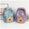 Schoolbag backpack new 1011 cartoon cute printing large capacity high value college style casual simple spine protection schoolbag