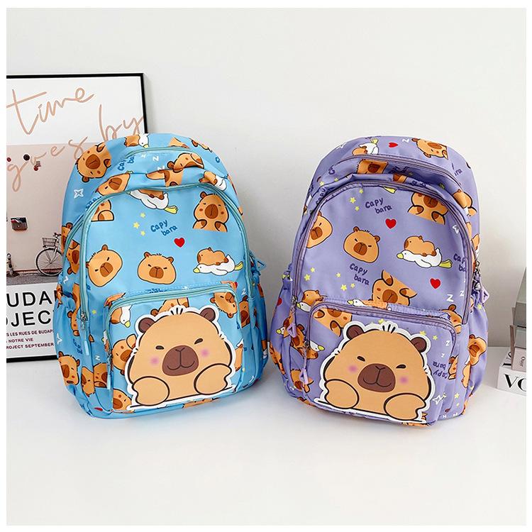 Schoolbag backpack new 1011 cartoon cute printing large capacity high value college style casual simple spine protection schoolbag