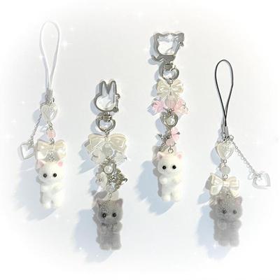 Furry Kitten Keychain Handmade Y2k Women Fashion
