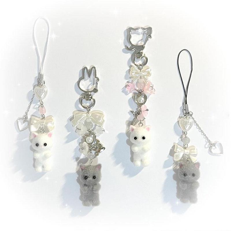 Furry Kitten Keychain Handmade Y2k Women Fashion