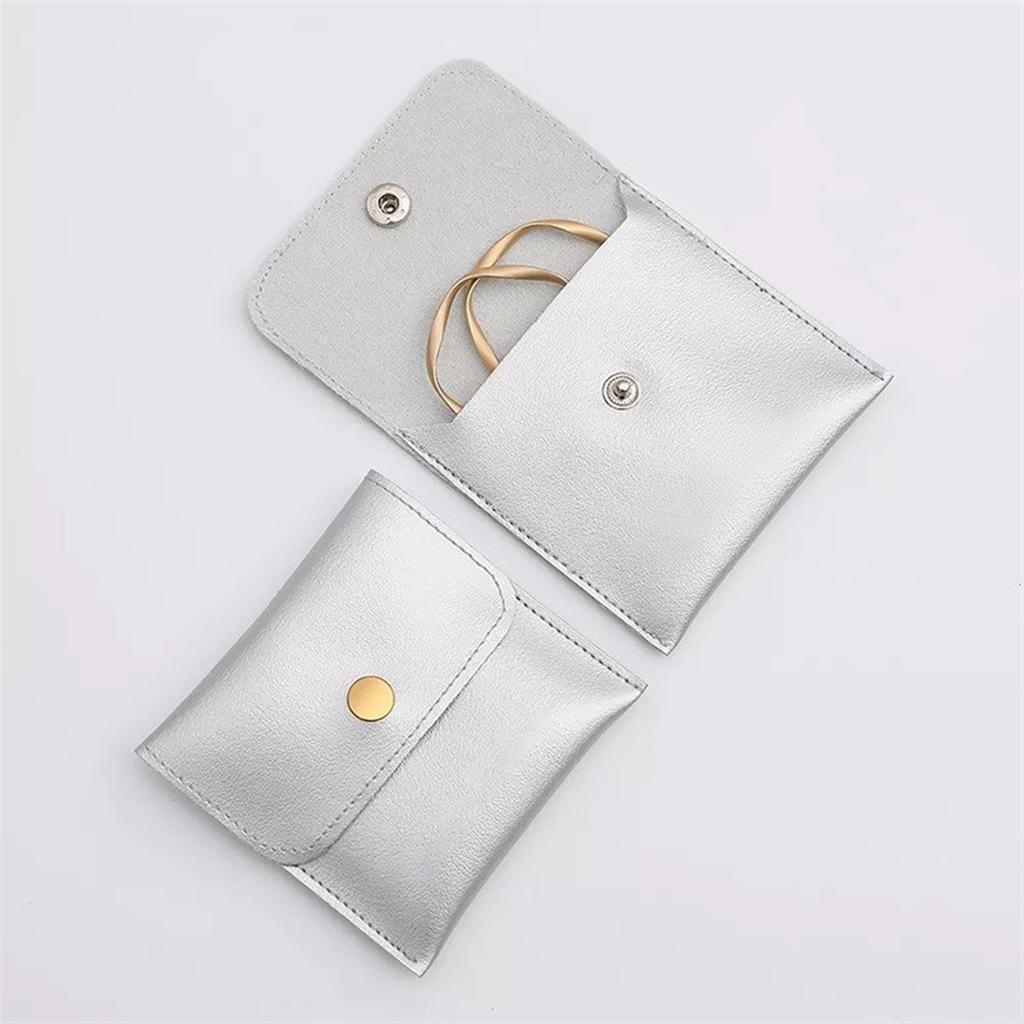 Versatile Jewelry Case Portable Storage Bag for Necklaces/Earrings/Rings/Bracelet Snap Button Closure Jewelry Pouch