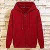 Masculino Oversized Masculino Cor Sólida Hoodies Casaco Com Capuz Zíper Cardigan Moletom Grosso Jaqueta