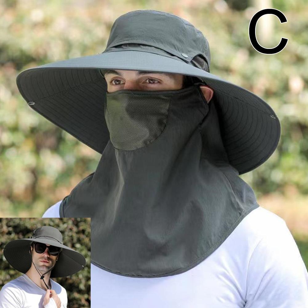

Летняя большая шляпа от солнца для мужчин и женщин, дышащая рыболовная кепка, солнцезащитная сетка с защитой от ультрафиолета, рыболовная кепка для походов и пляжа