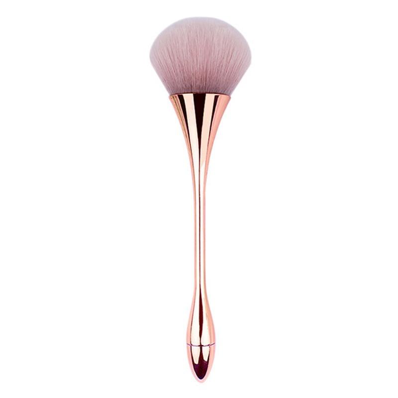 

1PC Large Makeup Brush, Beauty Foundation Make-up Makeup Brush Powder Blusher Round Makeup Brush рожевий колір золота