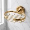 Golden Soap Holder Twist Design Soap Dish Durable Soap Basket  Bathroom Shower Kitchen