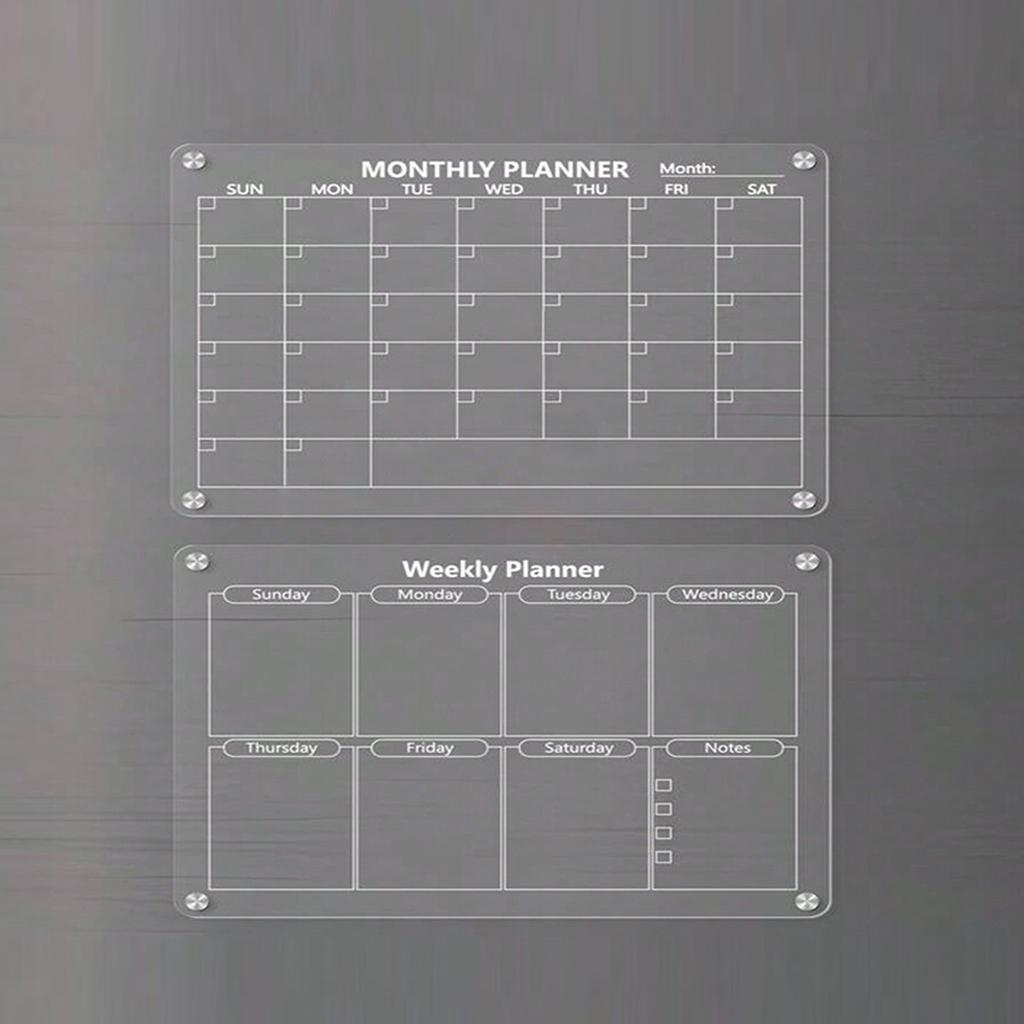 Multi-Use Dry Erase Board Calendar Anti-slip In Magnetic Calendar Board with Calendar Board Planner Reusable Magnetic Dry Erase