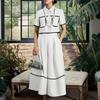 ZANZEA Women Short Sleeve Blouse and Long Skirts Summer Two Piece Suit Sets