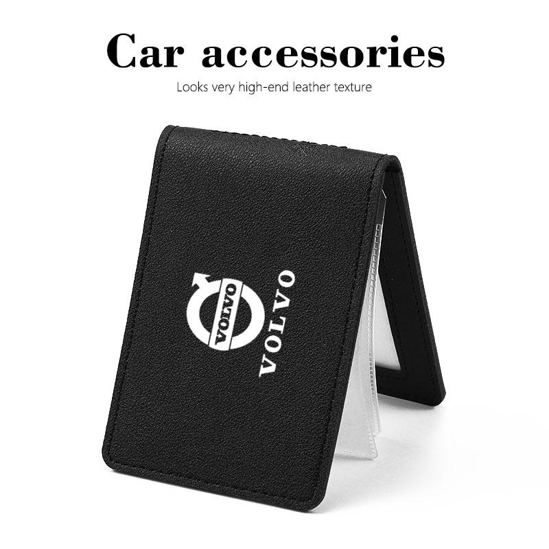 Car Driver License Holder Leather Credit Card Wallet Cover For Volvo ES90 EC40 EX40 EM90 XC90 V90 V60 XC60 V40 S80 S60 S90 C40 X JP6