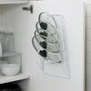 6-Shelf Lid Organizer Cabinet Rack Metal Storage Solution Easy Access Kitchen Accessories Mountable Space Saver 10.62x4x16.62